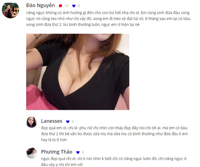 Nâng ngực có ảnh hưởng đến việc cho con bú