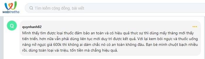 Thuốc nở ngực có hại không