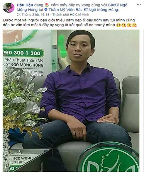 Phẫu thuật môi dày cho nam