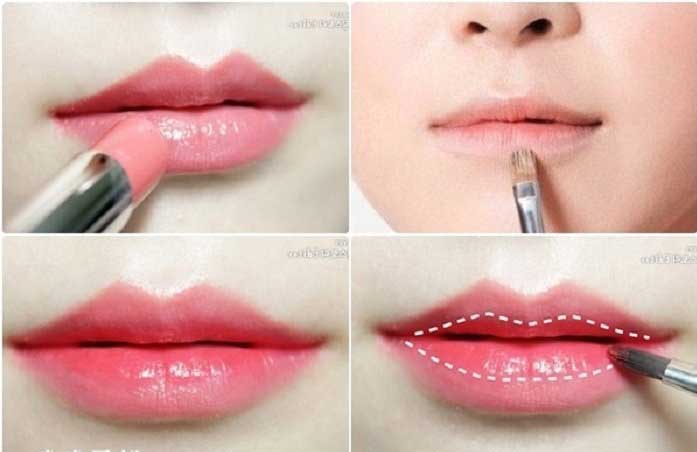 Cách đánh son tạo môi trái tim