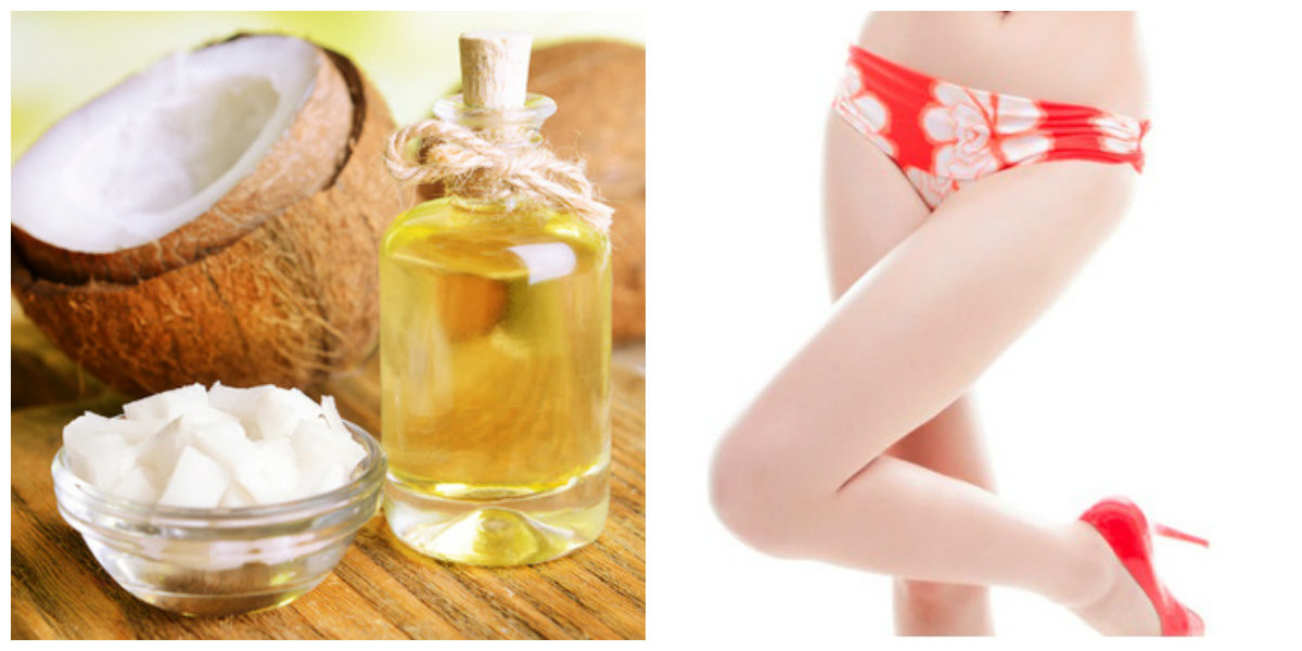 Làm hồng vùng kín bằng dầu dừa