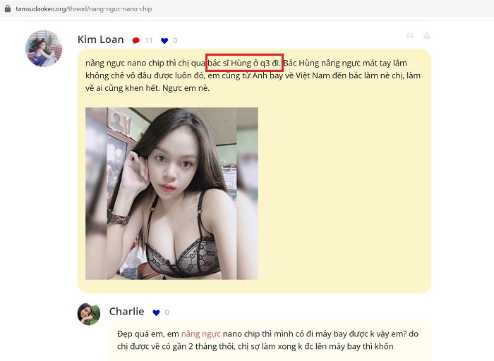100% khách hàng hài lòng sau khi nâng ngực tại Bệnh viện thẩm mỹ Ngô Mộng Hùng 