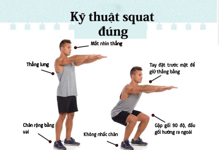Bài tập squat giảm mỡ bụng cho nam