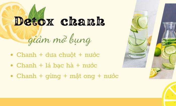 Detox giảm mỡ bụng với chanh