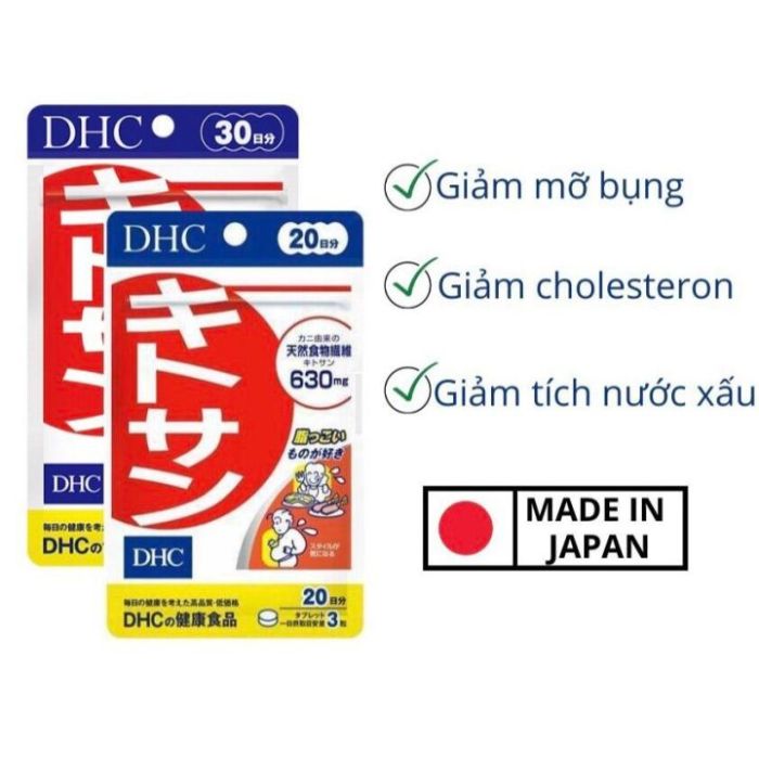 Viên uống giảm mỡ bụng DHC Chitosan Viên uống giảm mỡ bụng DHC Chitosan