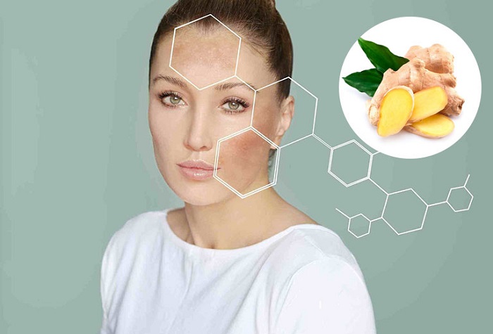 làm trắng da mặt bằng gừng