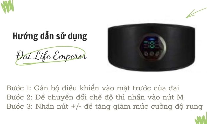 Cách sử dụng đai giảm mỡ bụng Life Emperor