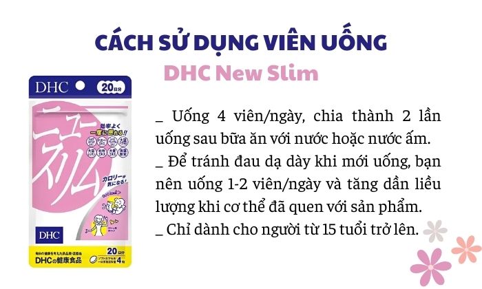 Cách uống dhc giảm mỡ bụng