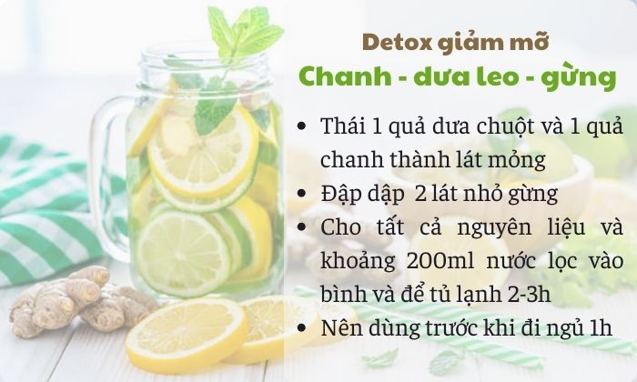 Detox giảm mỡ bụng ban đêm