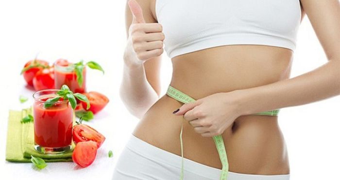 Nước ép cà chua giảm mỡ bụng