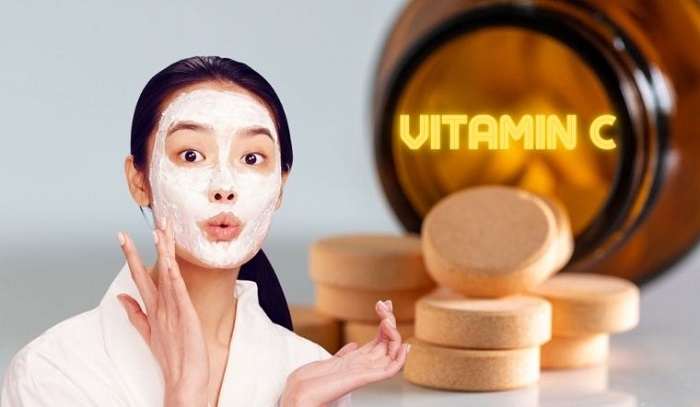 làm trắng da mặt với vitamin c