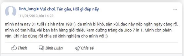 kem dưỡng trắng da mặt jico