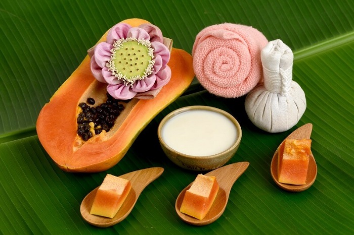 đu đủ làm trắng da mặt