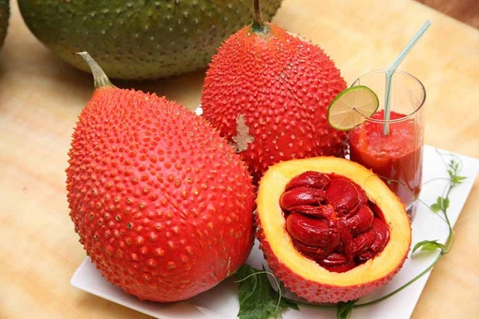 làm đẹp da mặt bằng gấc