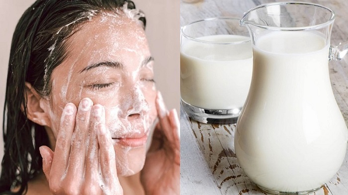 làm đẹp da mặt bằng sữa tươi không đường