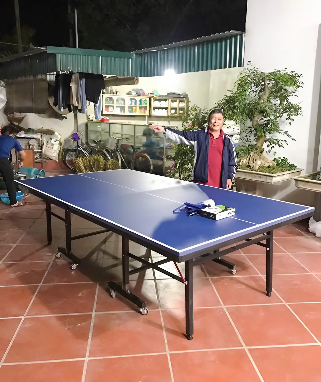 Hình ảnh Bàn bóng bàn Thiên Trường PT-02 lắp đặt thực tế cho khách hàng