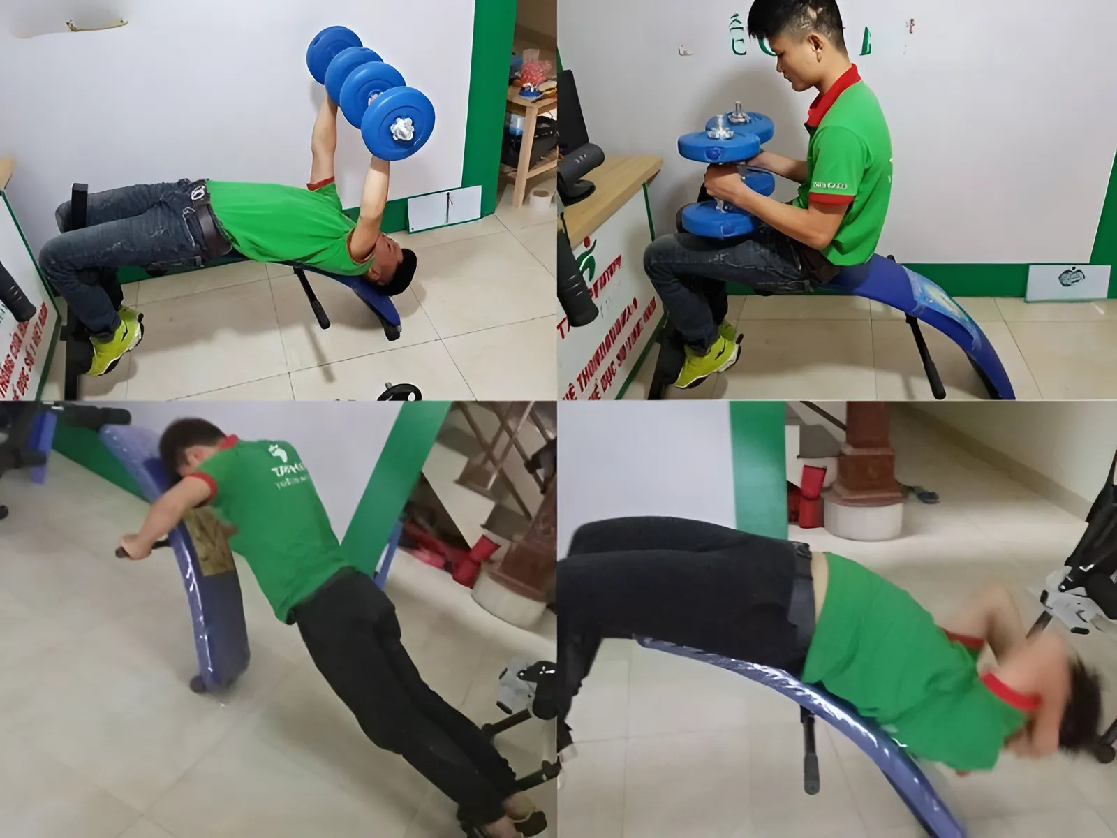 Ghế cong tập bụng Xuki có càng