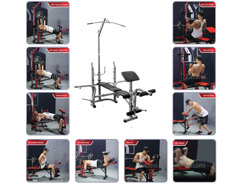 Tập với ghế tập tạ Multy Ben 601521