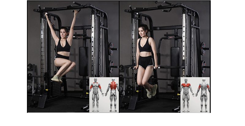 Giàn tạ đa năng HQ-368 - Kèm ghế 15 Bài tập xà kép