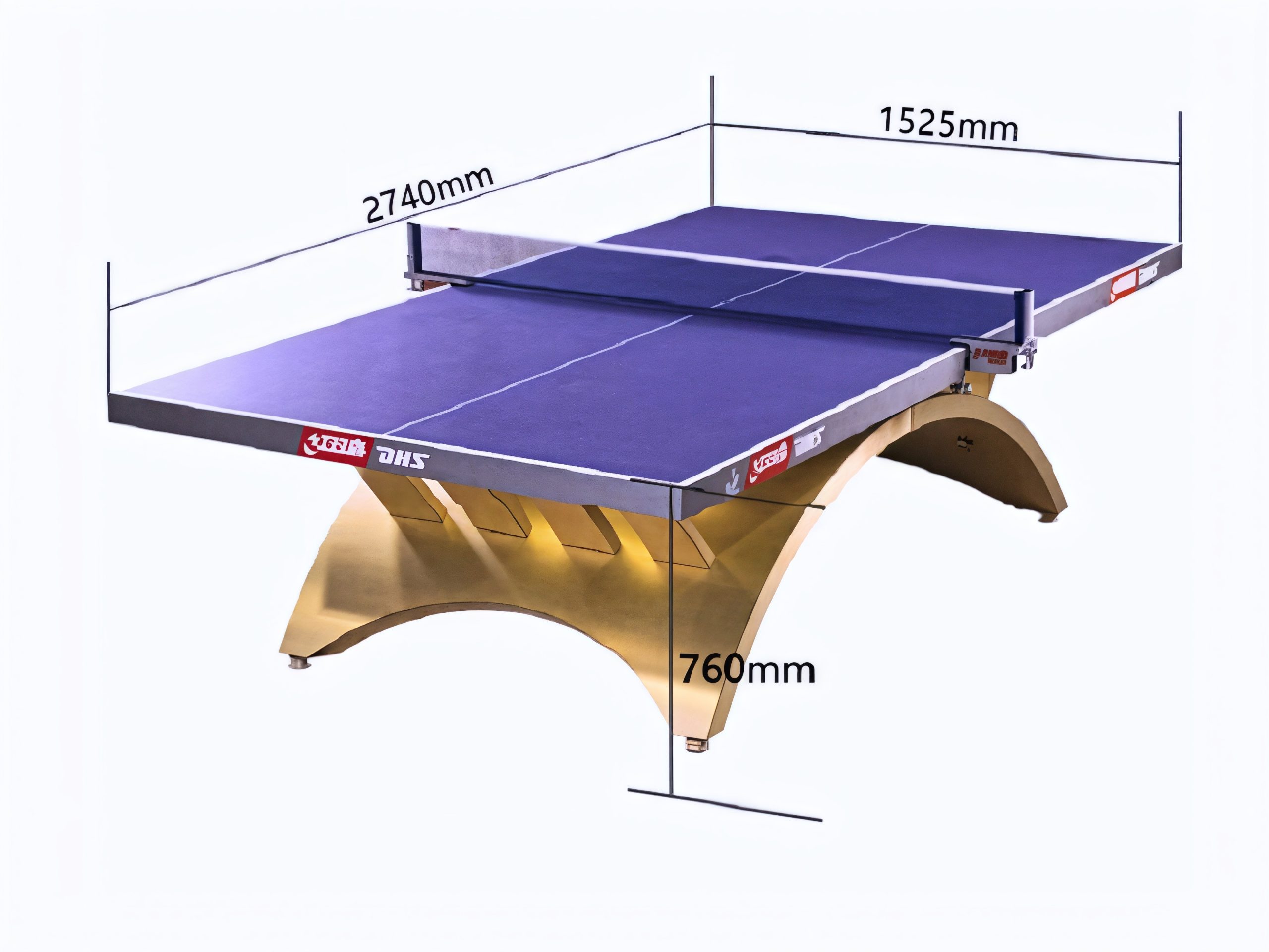 Bàn bóng bàn DHS Gold Rainbow tiêu chuẩn quốc tế ITTF trong các giải đấu chuyên nghiệp
