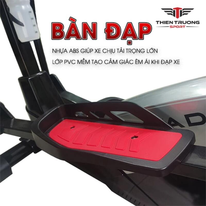 Bàn đạp xe được làm bằng nhựa ABS giúp xe chịu được trọng tải lớn 