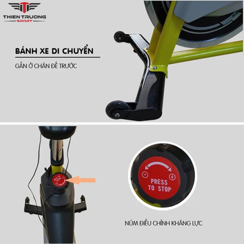 Tích hợp bánh xe di chuyển và núm điều chỉnh cực kỳ tiện lợi