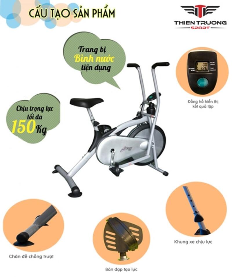 Xe đạp tập thể dục liên hoàn Life Span được thiết kế chắc chắn và được trang bị đầy đủ tính năng