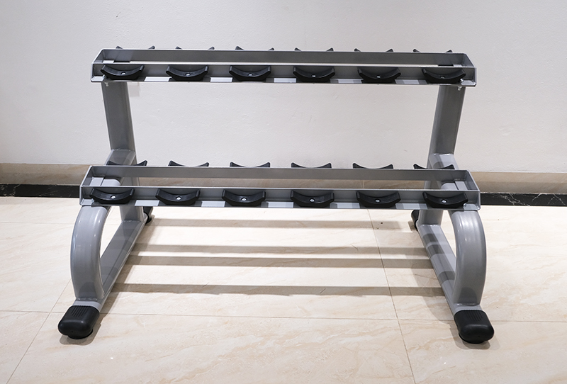 Giá để tạ 2 tầng (loại 6 cặp) HQ-06 4 Khung giá để tạ làm từ thép Q235 dày 2mm