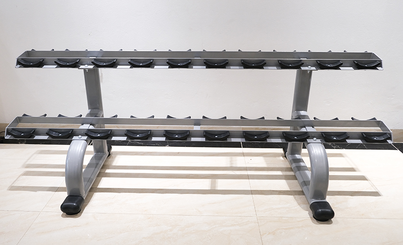 Giá để tạ 2 tầng loại 10 cặp HQ-10 4 Khung giá để tạ làm từ thép Q235 dày 2mm
