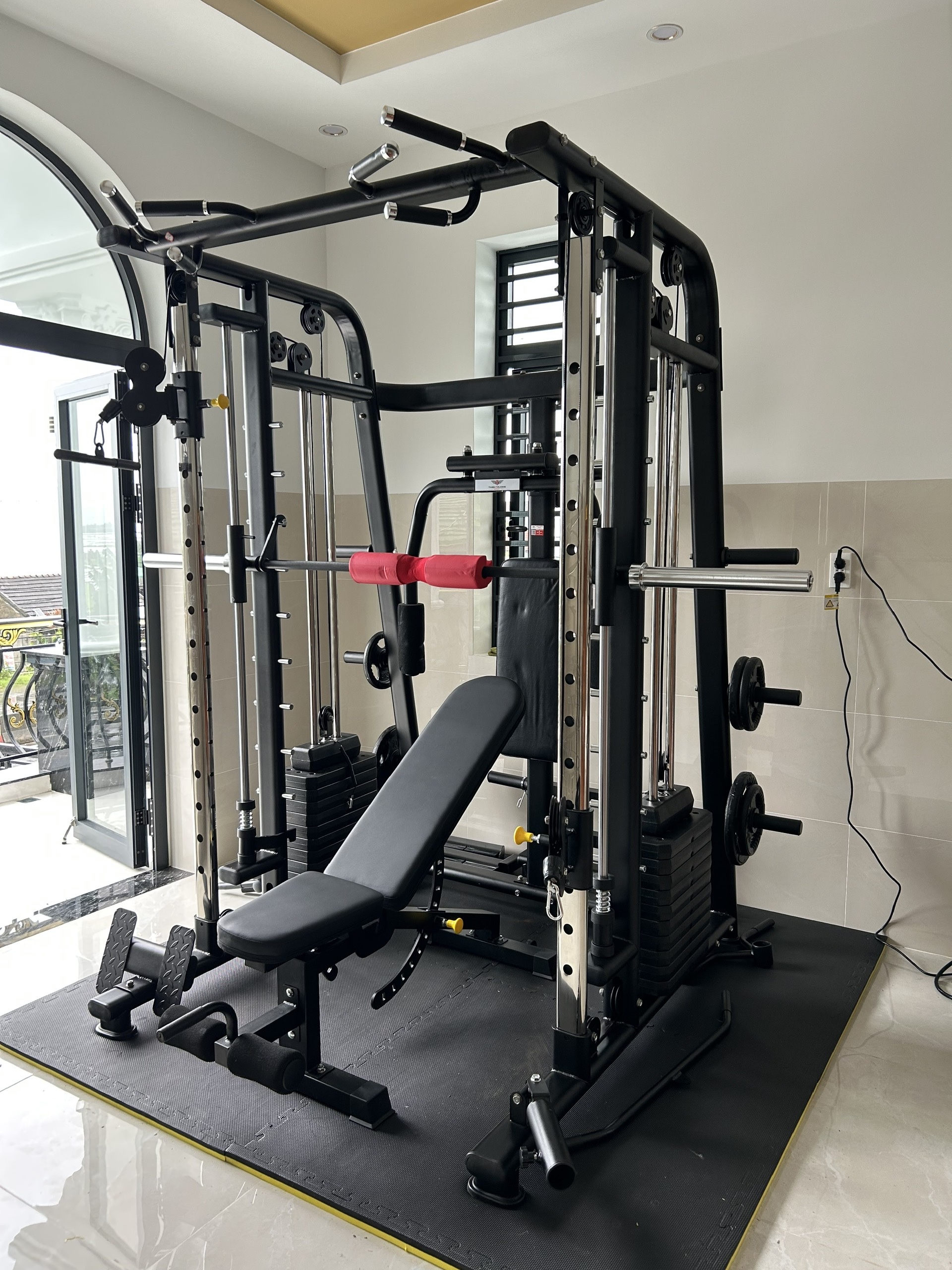 Giàn tạ đa năng HQ-368 - Kèm ghế 16 Giàn tạ đa năng HQ-368 lắp tại Quảng Ngãi