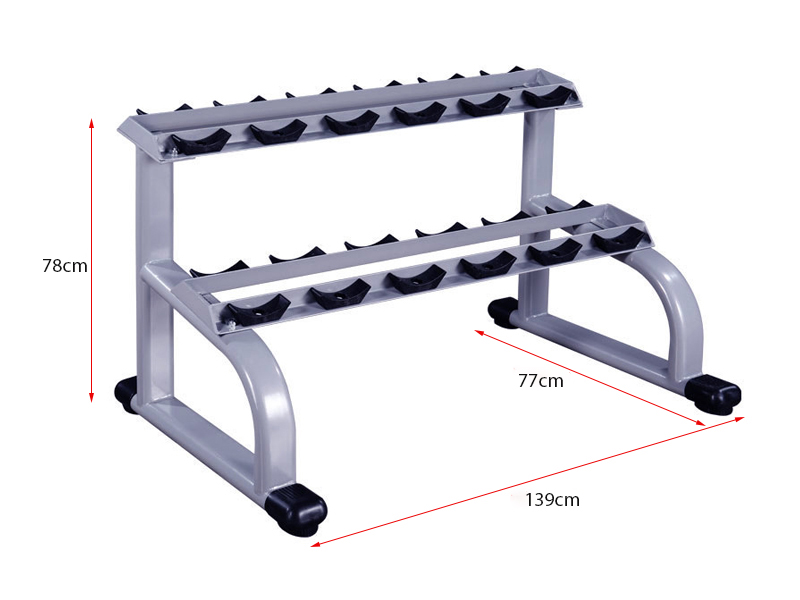Giá để tạ 2 tầng (loại 6 cặp) HQ-06 3 Kích thước giá để tạ 2 tầng HQ-06