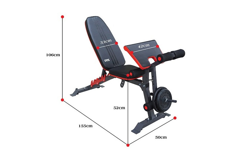 Ghế tập Gym đa năng DDS-1205 3 Kích thước ghế tập gym đa năng DDS-1205
