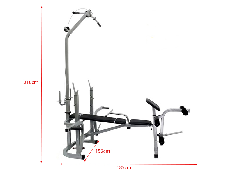 Kích thước ghế tập tạ Multy Ben 601521