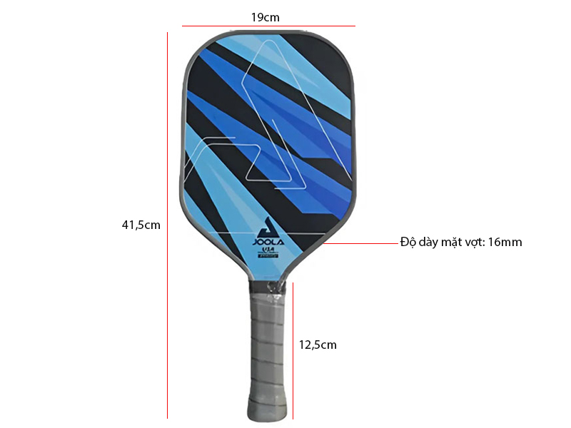 Kích thước vợt Pickleball Joola Ben Johns Blue 