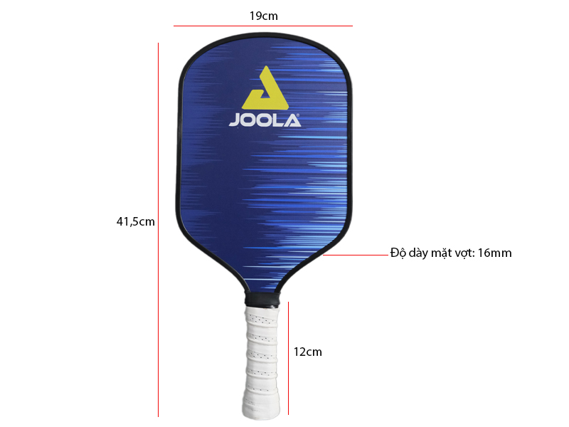 Vợt Pickleball Joola Ben Johns Pro Series 3 Kích thước vợt Joola Ben Johns Pro Series