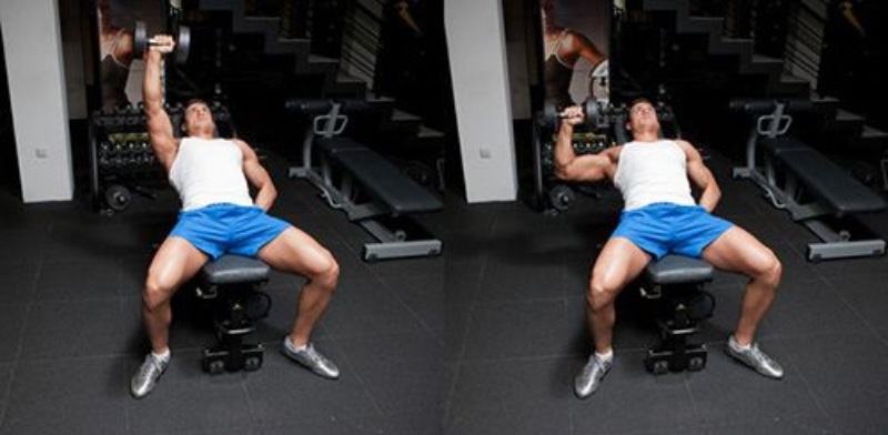 Bài tập Incline Dumbbell Press một tay