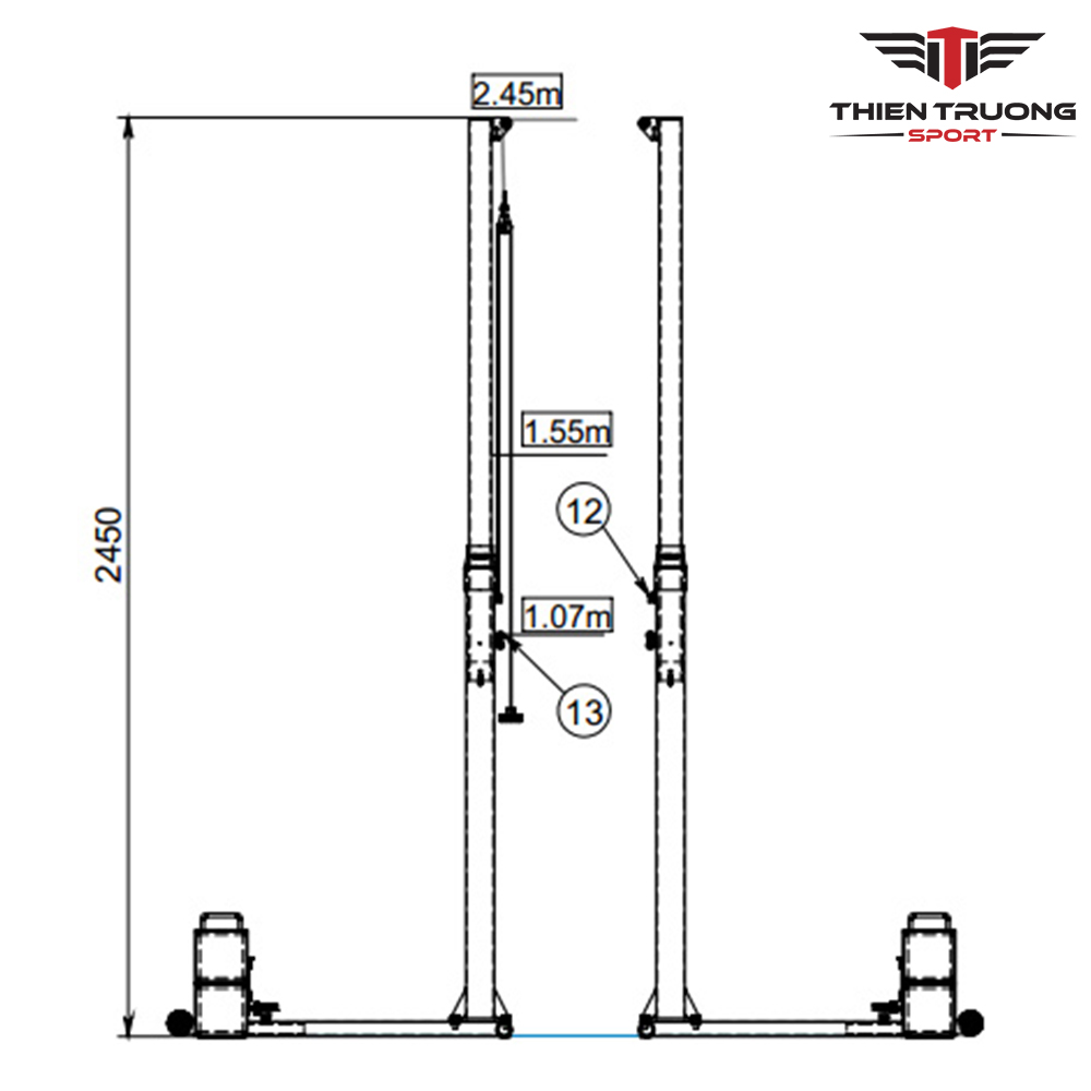 Trụ bóng chuyền di động S30052