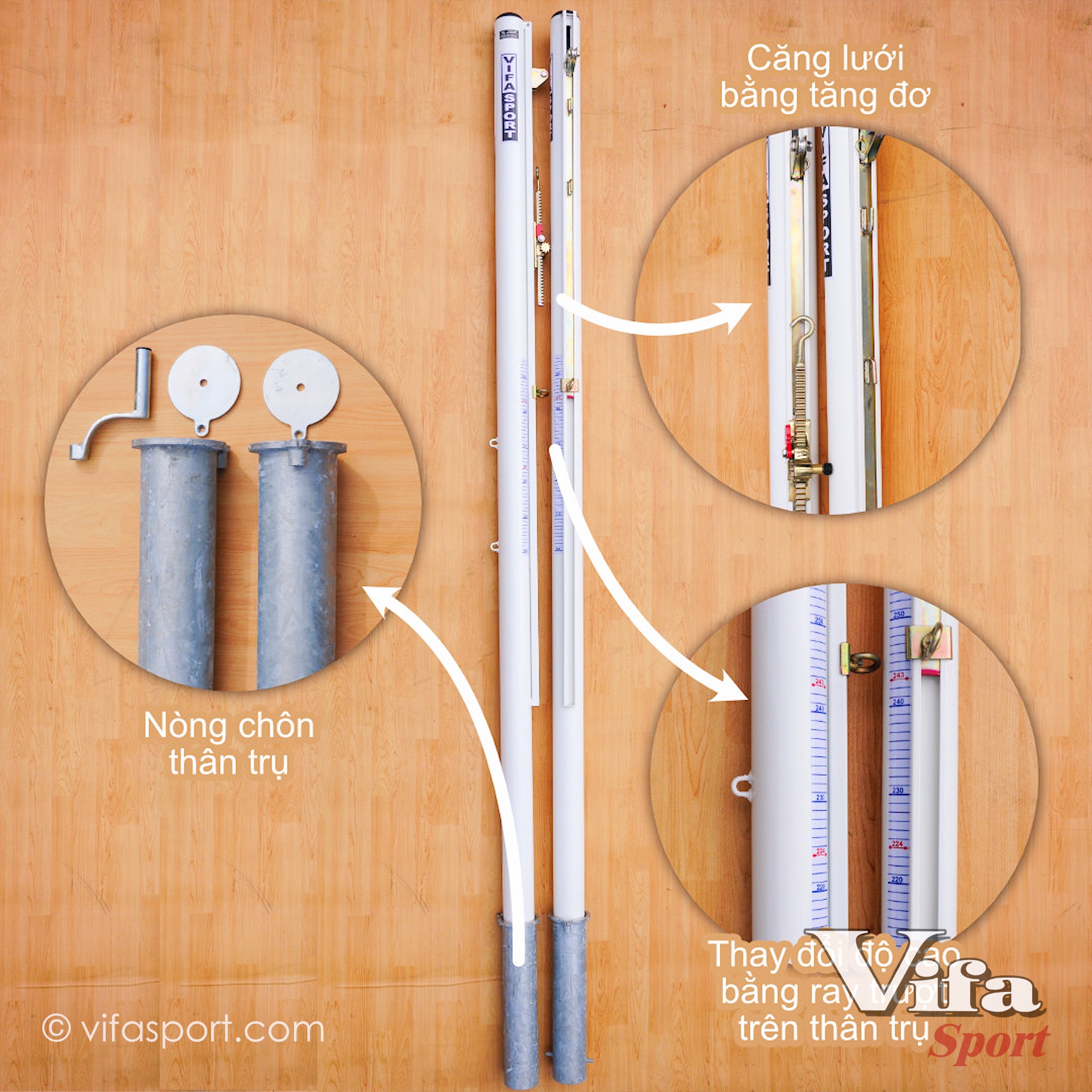 Trụ bóng chuyền 402442 Vifa 3 Trụ bóng chuyền 402442