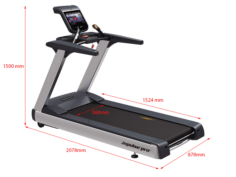 Kích thước máy chạy bộ điện Impulse RT900