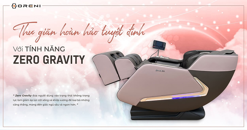 Ghế massage có tính năng Zero Gravity thư giãn hoàn hảo tuyệt đỉnh