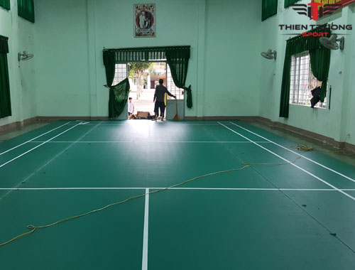 Sân cầu lông tại Trường PTDT nội trú huyện MDrăk