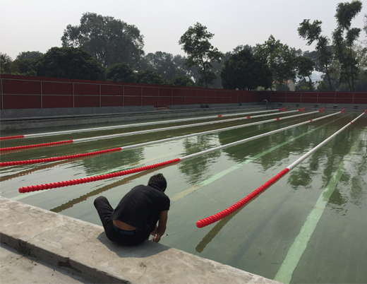 Dự án thi công dây phao chắn sóng bể bơi hoàn thiện