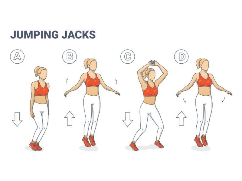 Bài tập Jumping Jack cho bắp chân