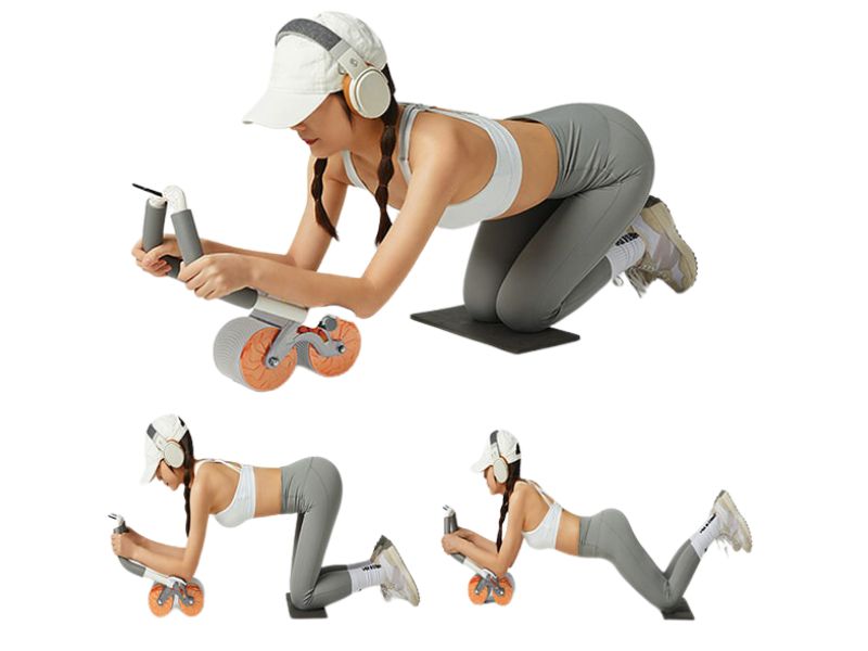 bài tập bụng với con lăn cho nữ