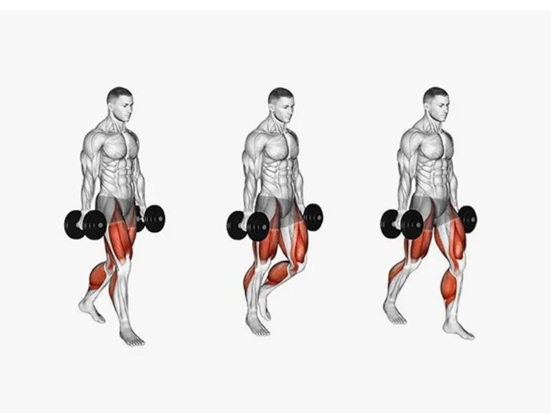 Bài tập với tạ tay 5kg tại nhà dumbbell farmer’s walk