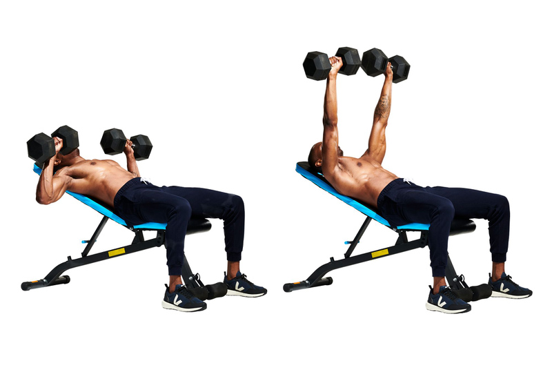 Bài tập dumbbell incline press