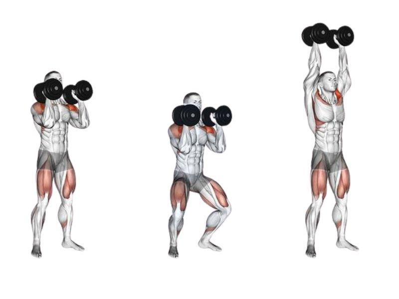 Các bài tập cầu vai tại nhà hiệu quả nhất dành cho dân tập Gym 5 Bài tập đứng chùng chân đẩy tạ đơn