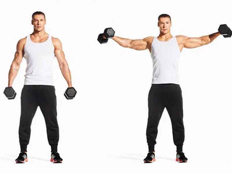 Các bài tập cầu vai tại nhà hiệu quả nhất dành cho dân tập Gym 10 Động tác "vỗ cánh" với tạ tay