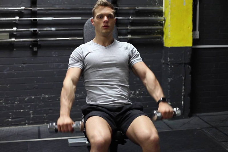 Bài tập Seated Dumbbell Front Raise 