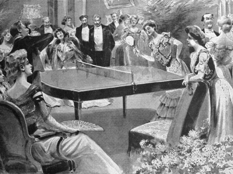 Bàn bóng bàn có tên là ping-pong 